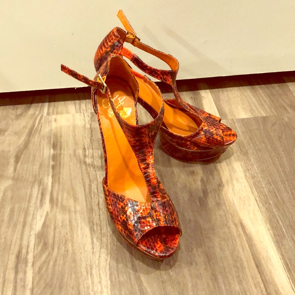 Colin Stuart snakeskin heels